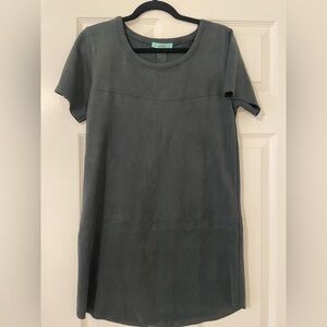 Olive green suede Karlie dress